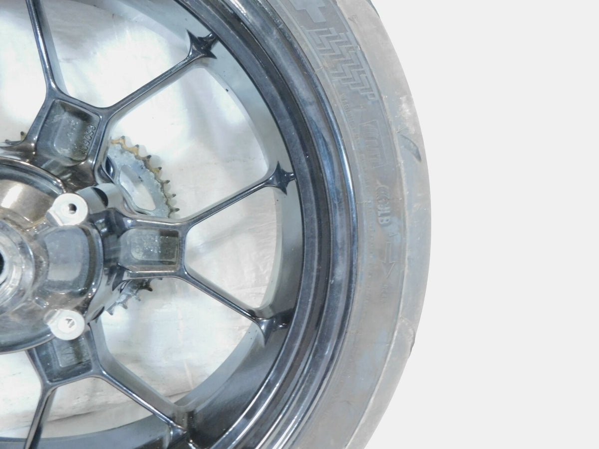 2009 Aprilia RSV1000R RSVR RSV Mille R Black Rear Wheel Rim w/ Tire & Sprocket