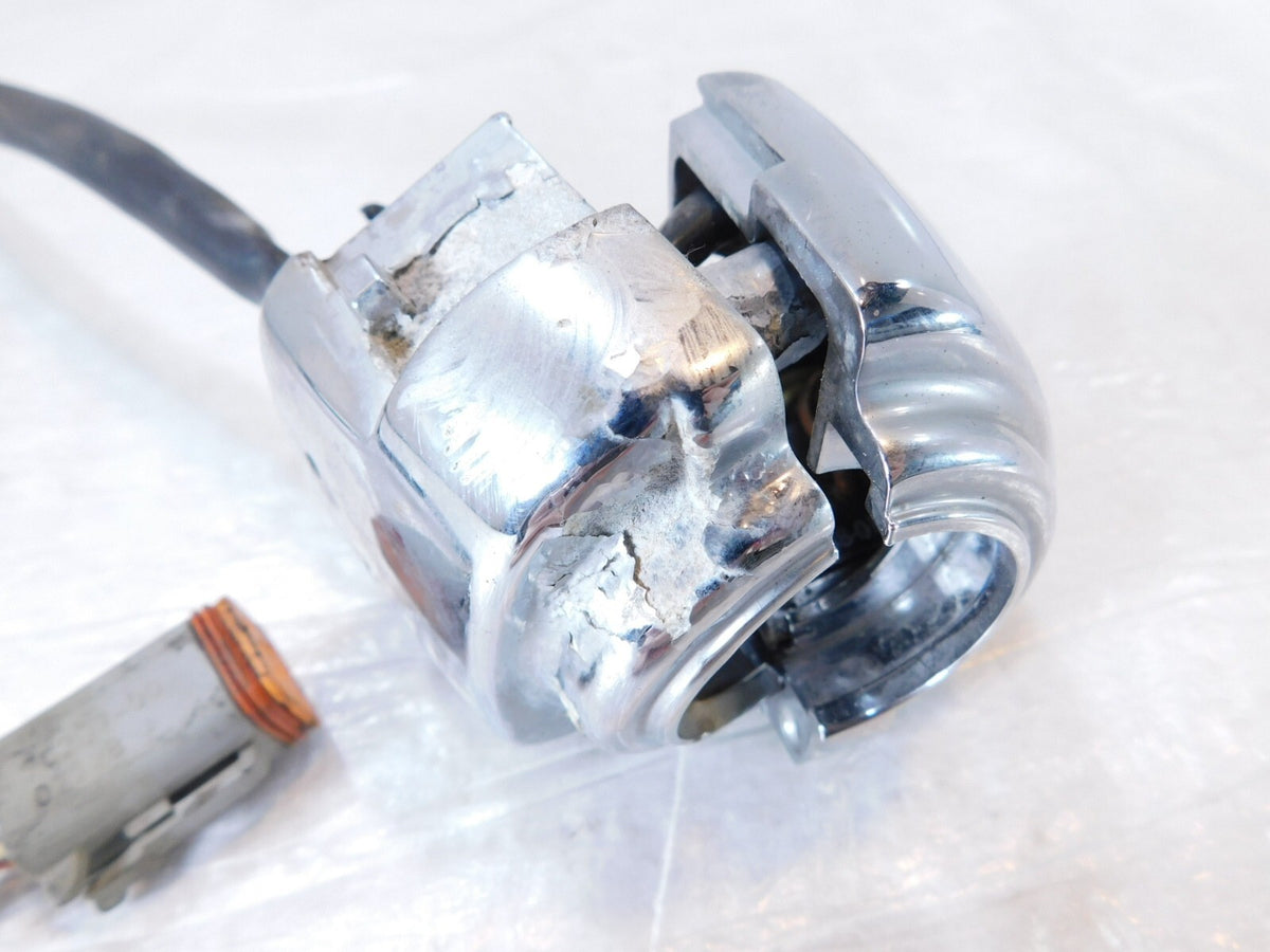 Harley Softail Dyna Sportster Chrome Left Handlebar Horn Turn Signal Switches - C3 Cycle