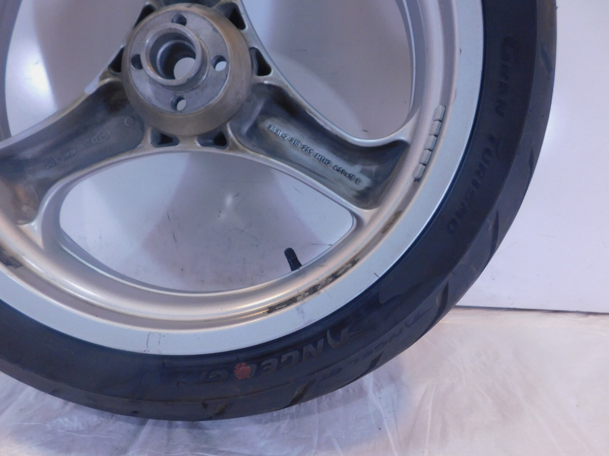 BMW R1100R R1100RT R1100RS R850R & K1 K1100LT Cast Silver Rear Wheel Rim & Tire - C3 Cycle