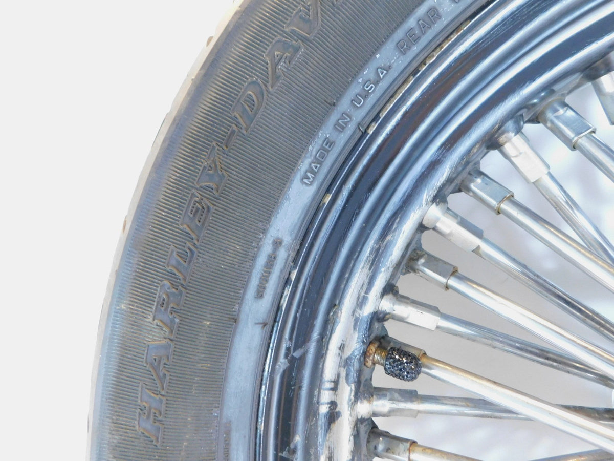 Harley Davidson Softail Heritage Classic & Deluxe Black Laced Rear Wheel Rim - C3 Cycle