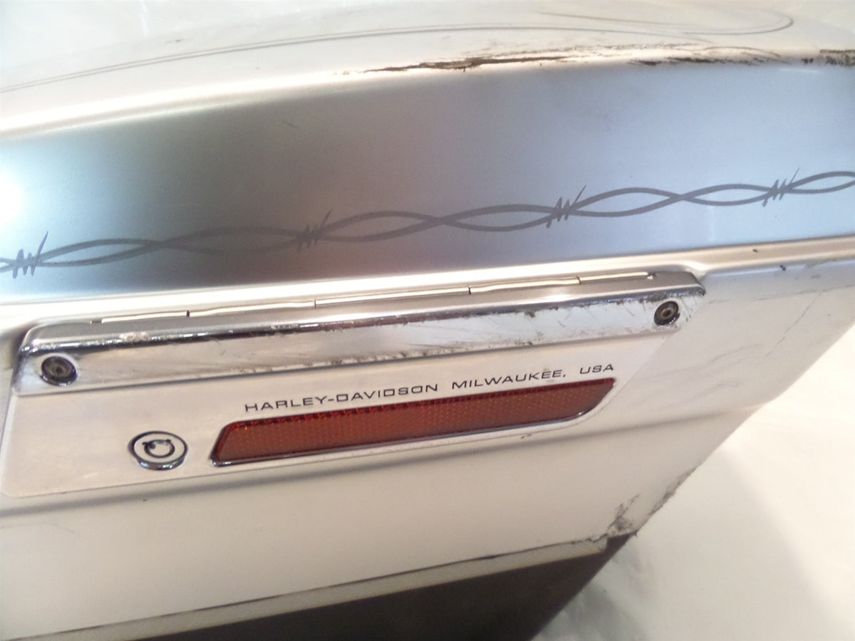 Harley Davidson Road King Electra Glide 100th Anniversary Silver Right Saddlebag