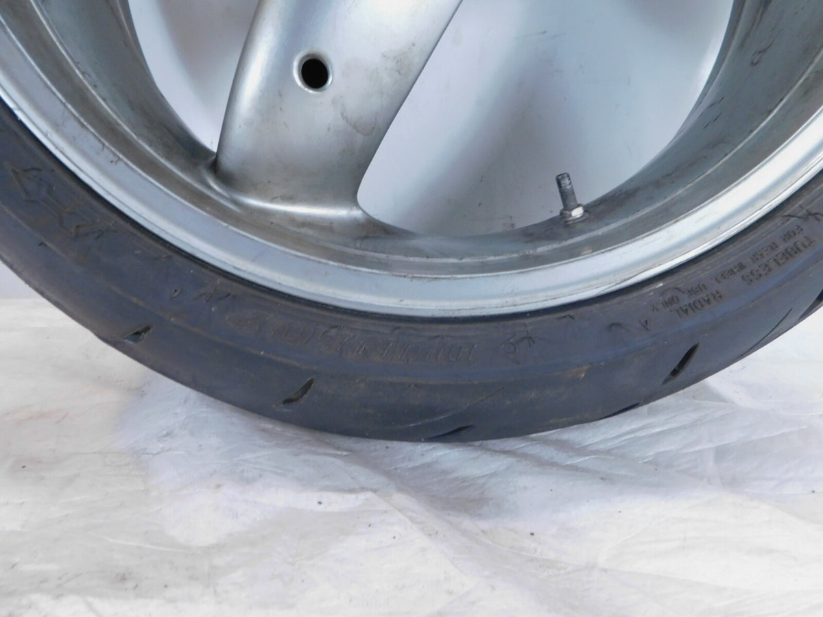 Triumph Daytona 955i & Speed Triple Sprint Silver Rear Wheel Rim & Tire T2015213 - C3 Cycle