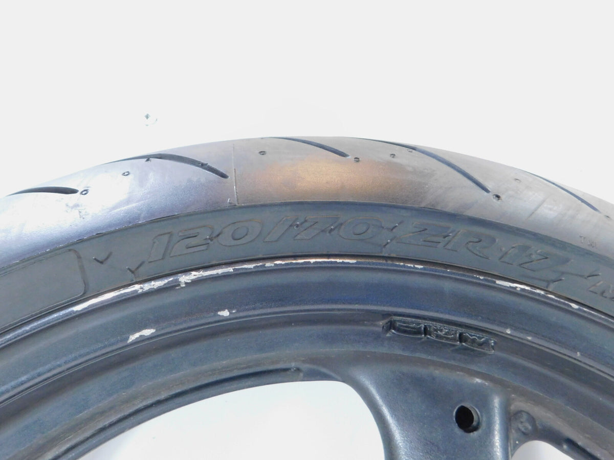 1994-1996 Suzuki RF600R RF600 Black Front Hub 3 Spoke Cast Rim Wheel & Tire - C3 Cycle