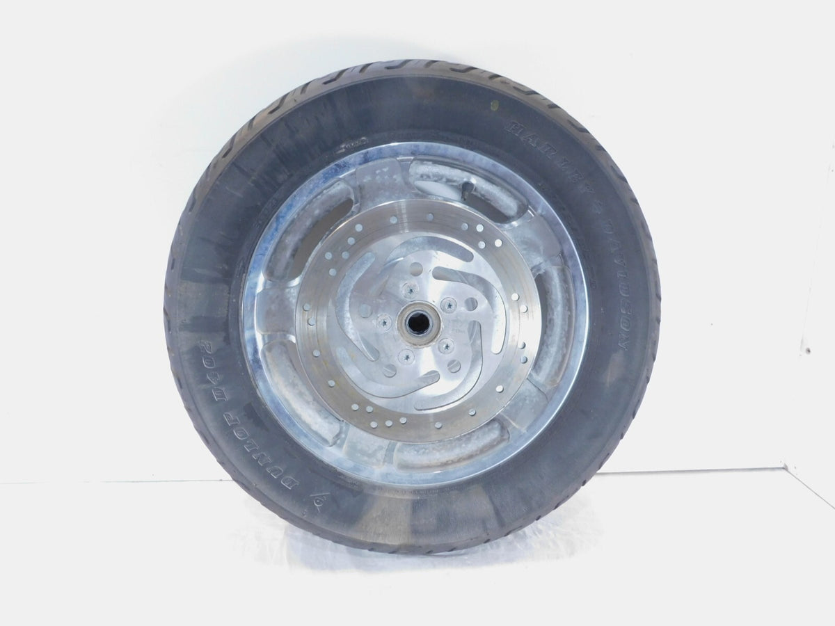 Harley Davidson Road King Electra Glide Chrome Mag Rear Wheel Rim Tire & Rotor - C3 Cycle