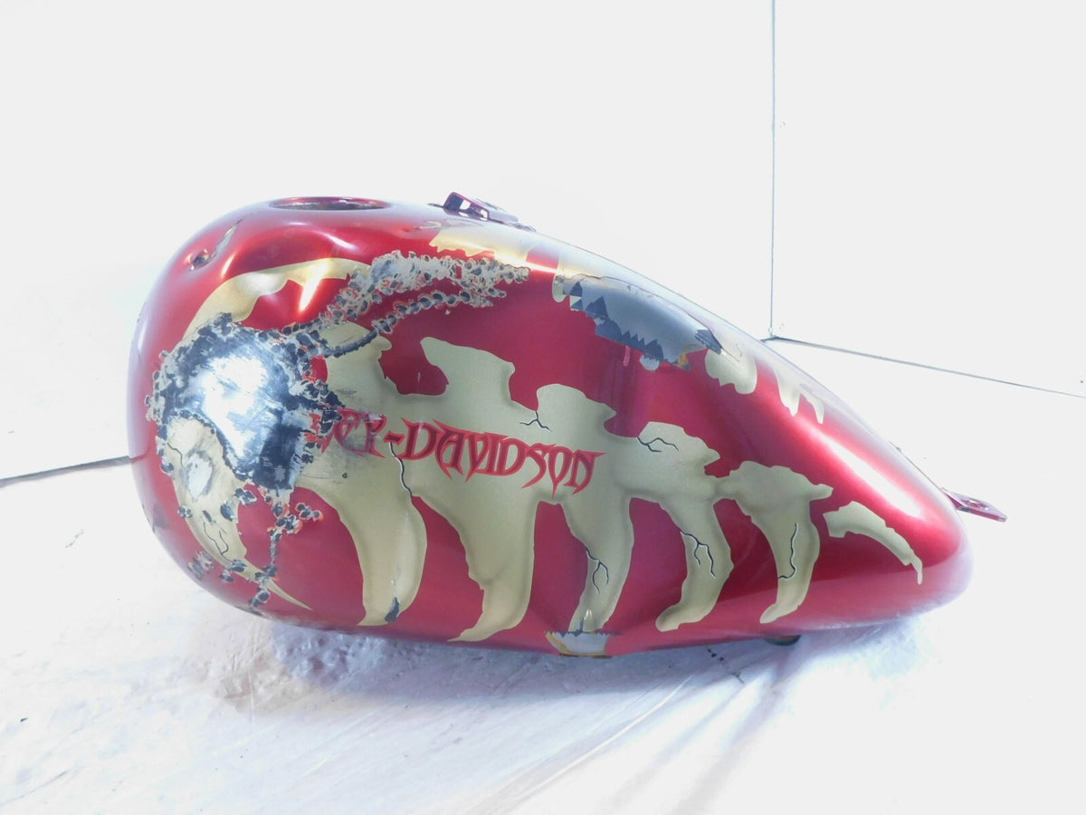 00-03 Harley Softail Heritage Classic Fatboy Red Fuel Gas Petrol Tank Reservoir - C3 Cycle