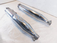 Harley Electra Glide & Road King Chrome Shark Slip on Exhaust Pipe Mufflers - C3 Cycle