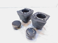 Pair Harley Davidson Sportster 1200 Black Engine Cylinder Barrel Jugs & Pistons - C3 Cycle