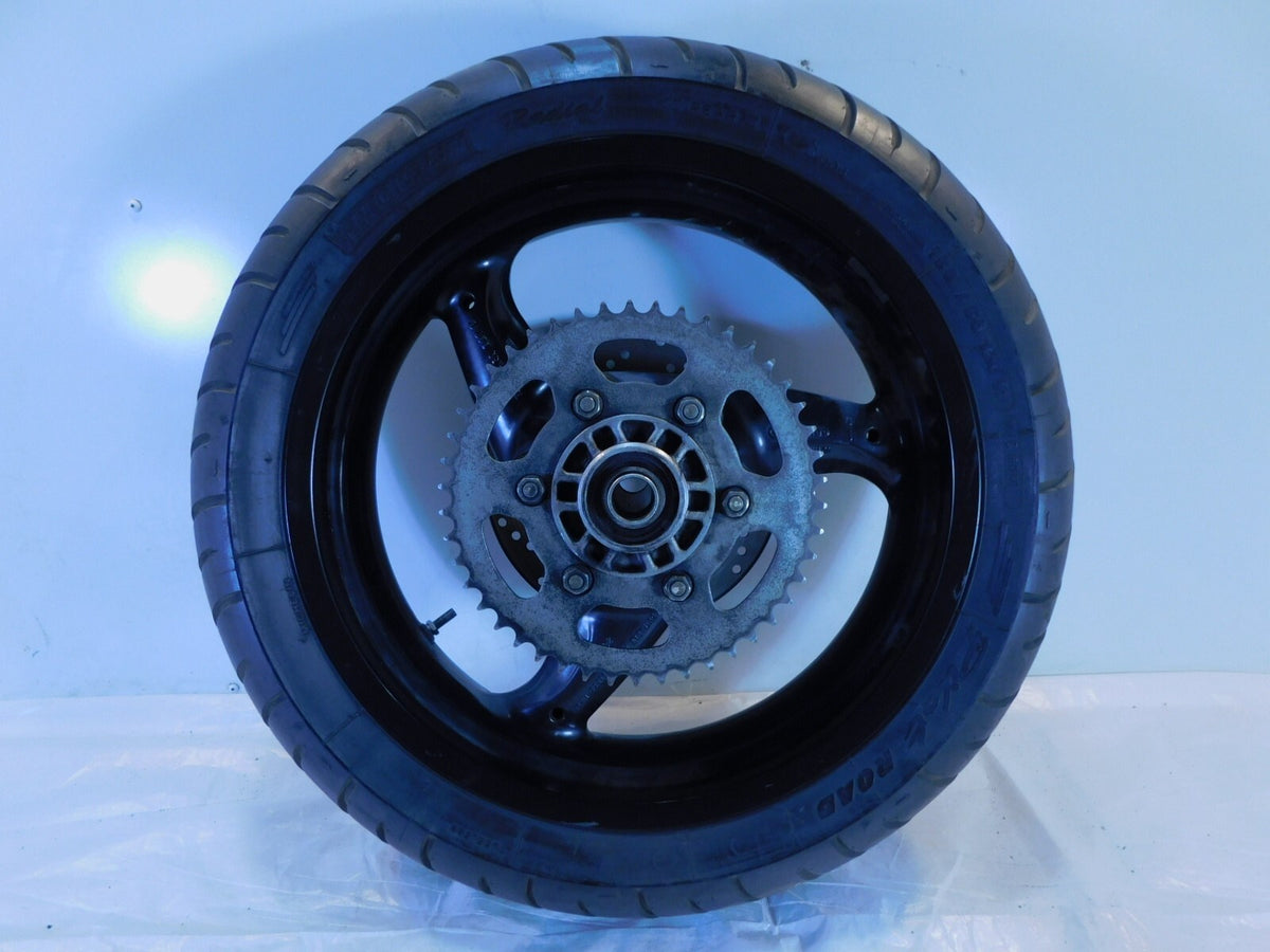 2002 & 2003 Ducati Monster 620 750 & 800 Black Rear Wheel Rim & Tire - Straight - C3 Cycle