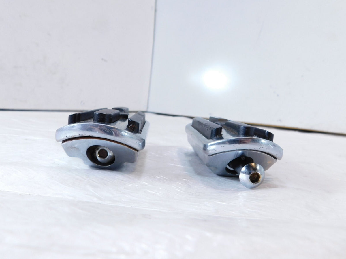 Harley Touring FXR Dyna Sportster & Softail Chrome & Rubber Footpegs Footrests - C3 Cycle