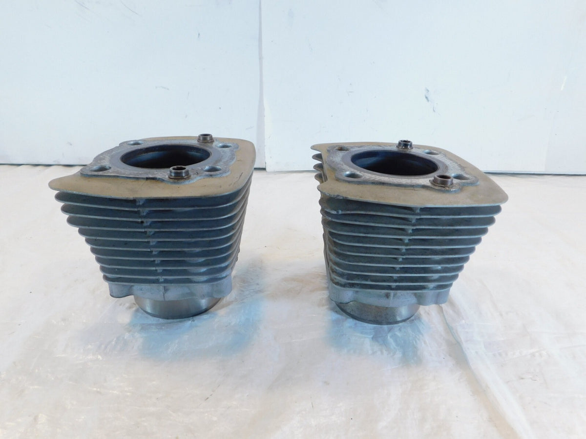 Pair Harley Davidson Sportster 883 Hugger Silver Engine Cylinder Barrel Jugs