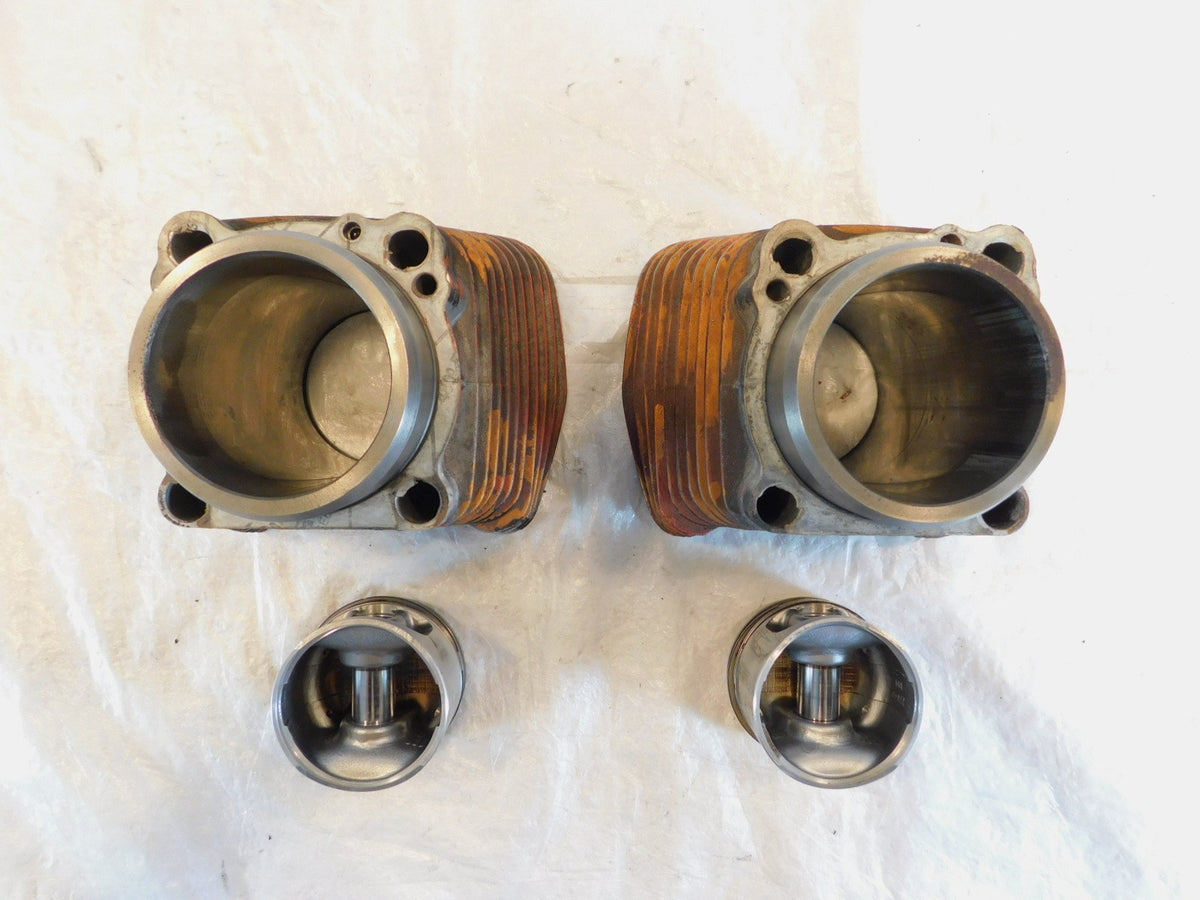 Pair Harley Davidson Sportster 883 Black Engine Cylinder Barrel Jugs w/ Pistons - C3 Cycle