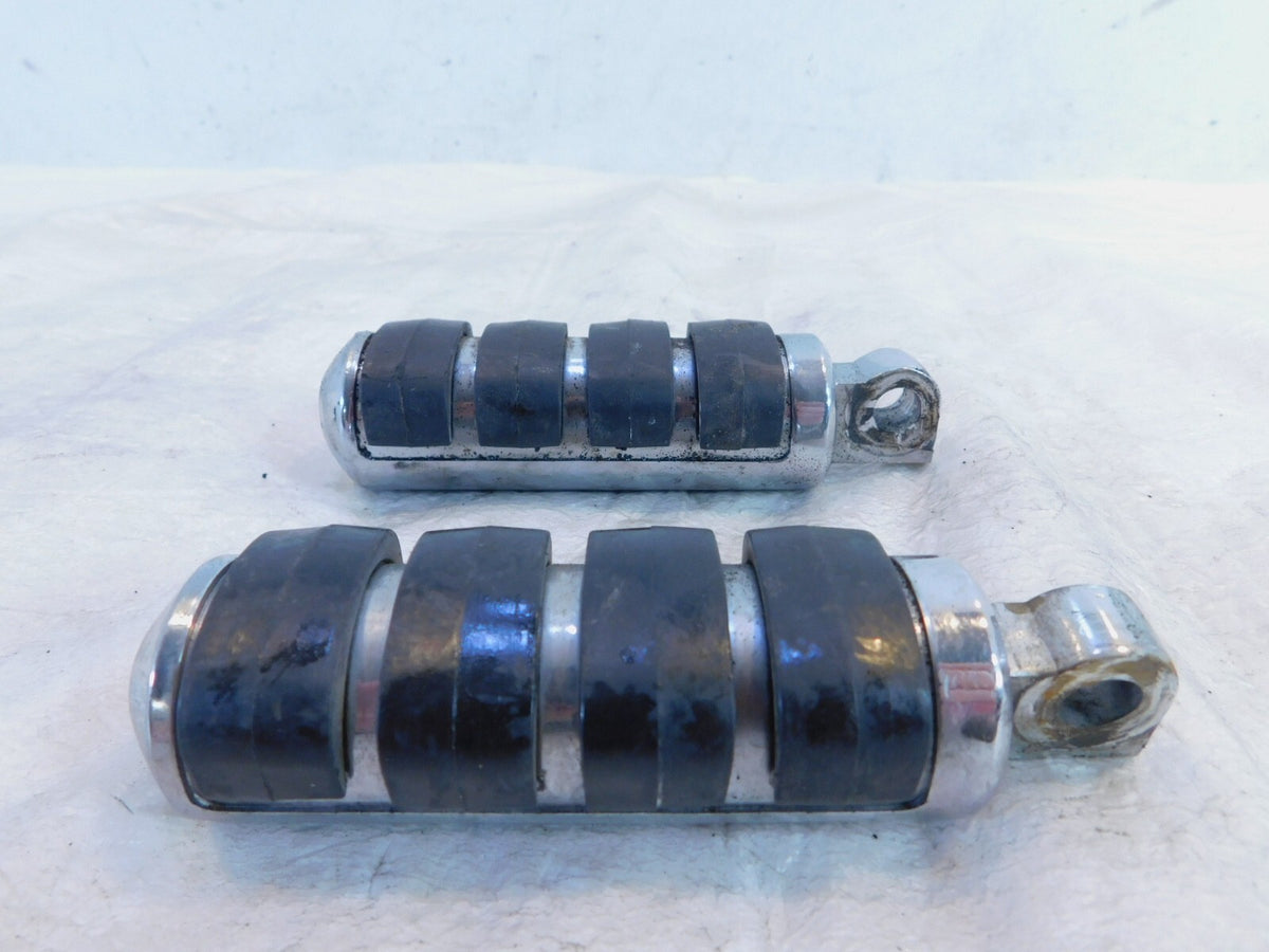 Harley Touring Dyna Sportster & Softail ISO Chrome & Rubber Footpeg Footrests - C3 Cycle