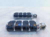 Harley Touring Dyna Sportster & Softail ISO Chrome & Rubber Footpeg Footrests - C3 Cycle