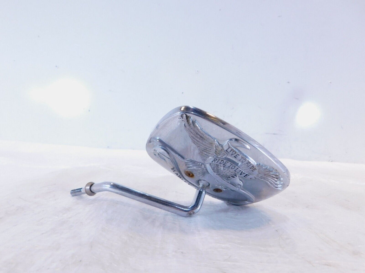 Harley Dyna Sportster Softail Ride To Live Front Left Chrome Rear View Mirror