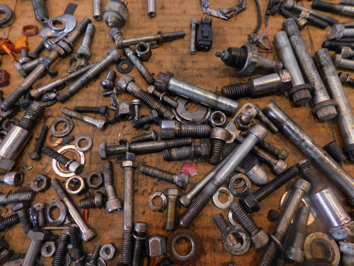 2002 American IronHorse Texas Chopper Engine Bolts Nuts Brackets Parts Box Lot - C3 Cycle