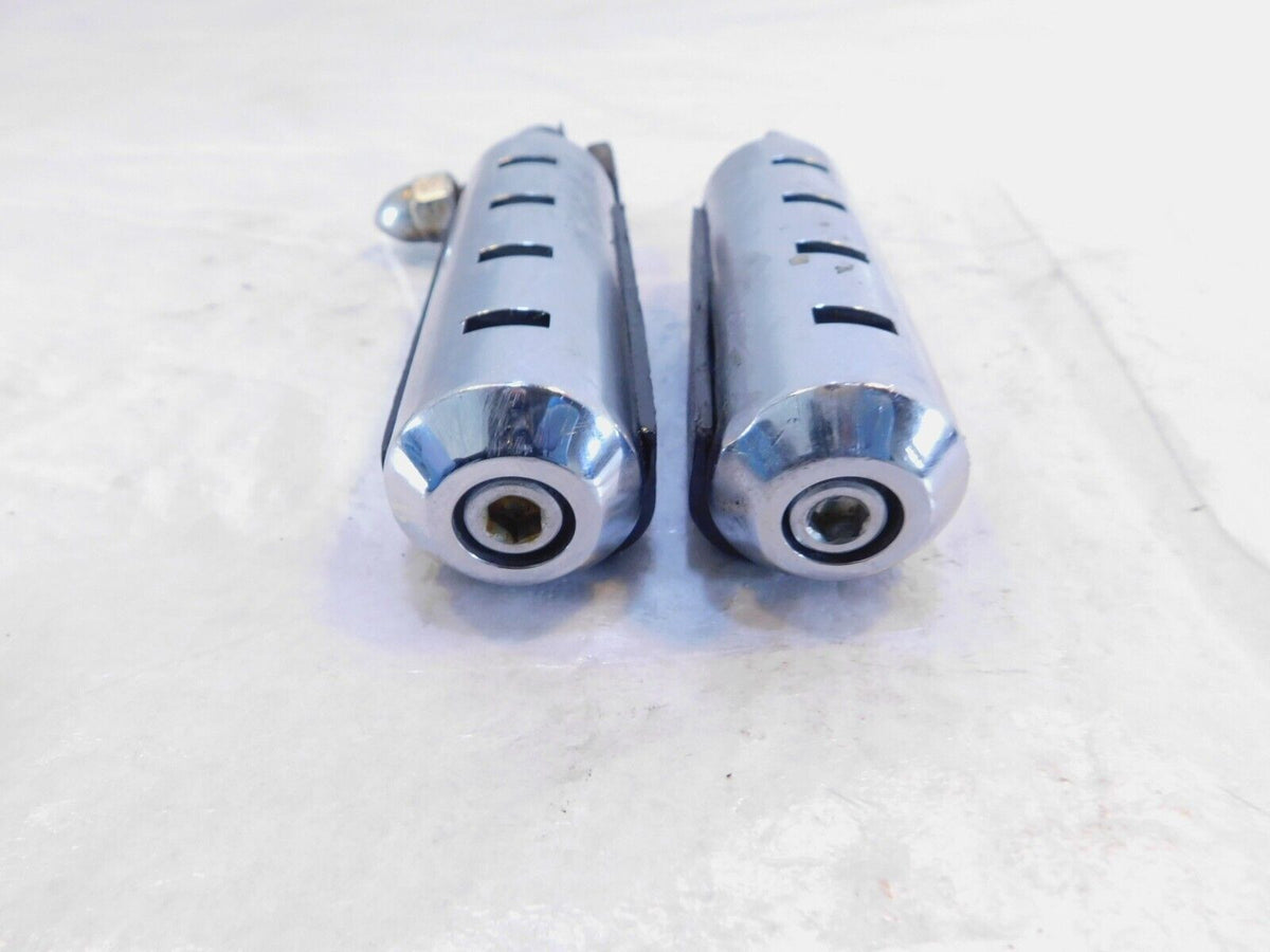 Harley Touring Dyna Sportster & Softail ISO Chrome & Rubber Footpeg Footrests - C3 Cycle