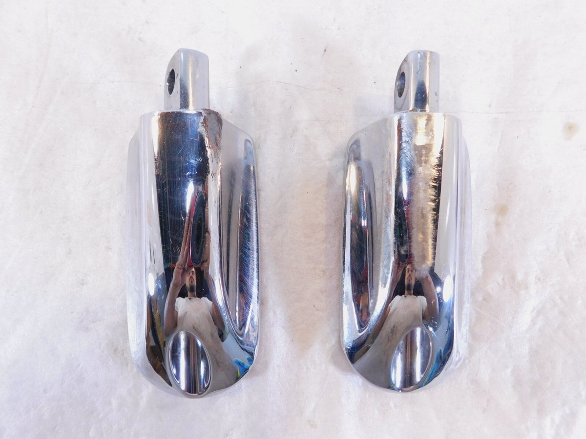 Harley Touring FXR Dyna Sportster & Softail Metal & Rubber Footpegs Footrests - C3 Cycle