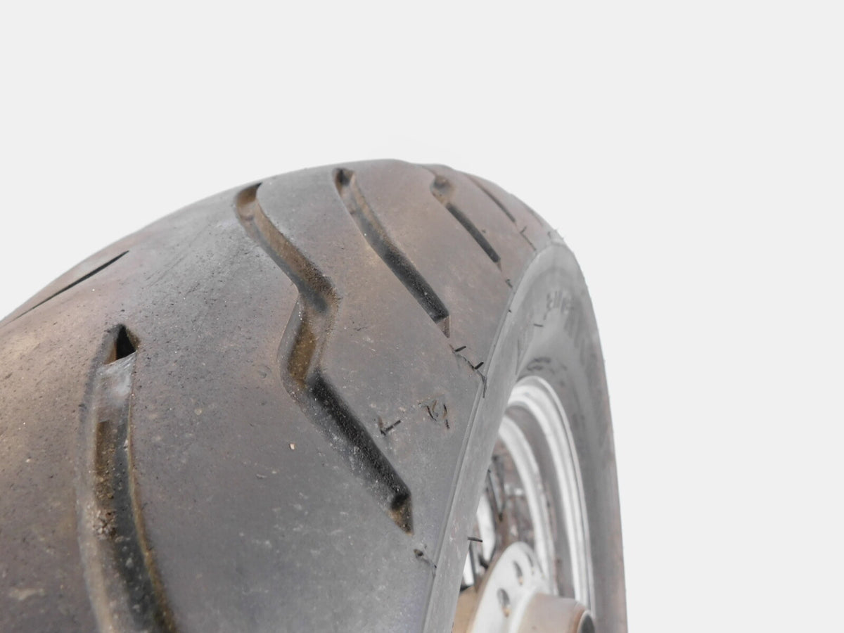 Kawasaki Vulcan 800 1500 Classic Fi Drifter Rear Spoked Wheel Rim & Tire -Bent