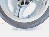 2002 MZ Skorpion Tour MZ660 660cc Cast Silver Rear Wheel Rim 17"x4" -Bent - C3 Cycle