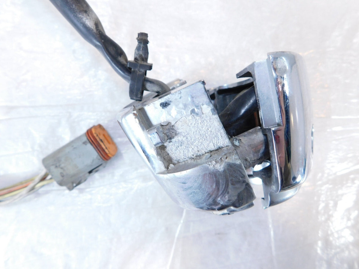 Harley Softail Dyna Sportster Chrome Left Handlebar Horn Turn Signal Switches - C3 Cycle