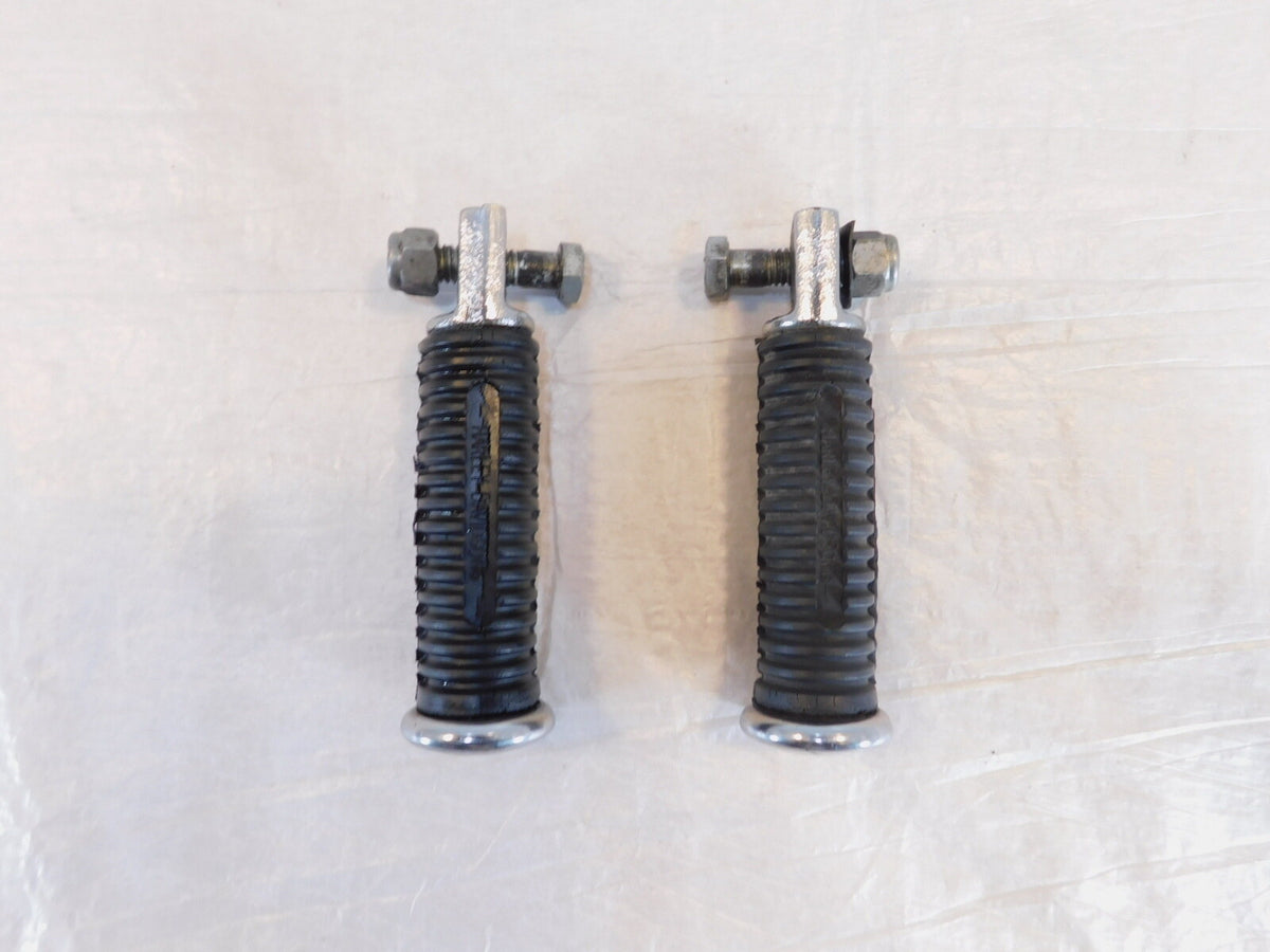 Harley Touring FXR Dyna Sportster & Softail Black Rubber Footpegs Footrests