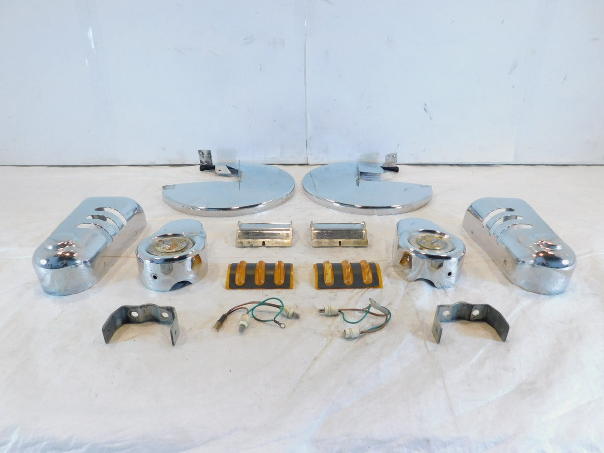 Harley Electra Glide Chrome Left & Right Front Wheel Rotor & Caliper Dress Kit - C3 Cycle