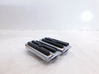 Pair Harley Touring Dyna Sportster & Softail Chrome & Rubber Footpeg Footrests - C3 Cycle