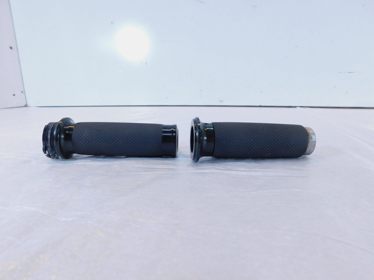 Harley Davidson Dyna Sportster Softail Black Left & Right Handlebar Hand Grips - C3 Cycle