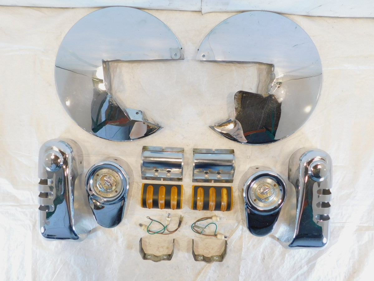 Harley Electra Glide Chrome Left & Right Front Wheel Rotor & Caliper Dress Kit - C3 Cycle