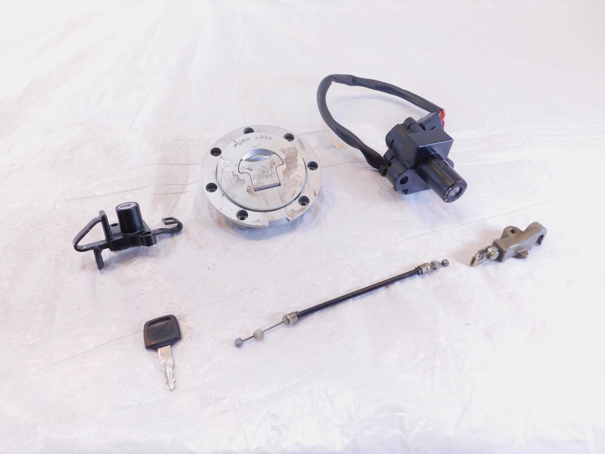 1994-1995 Honda CB1000 CB 1000 Fuel Gas Tank Cap Ignition Switch Lock Set w/ Key - C3 Cycle