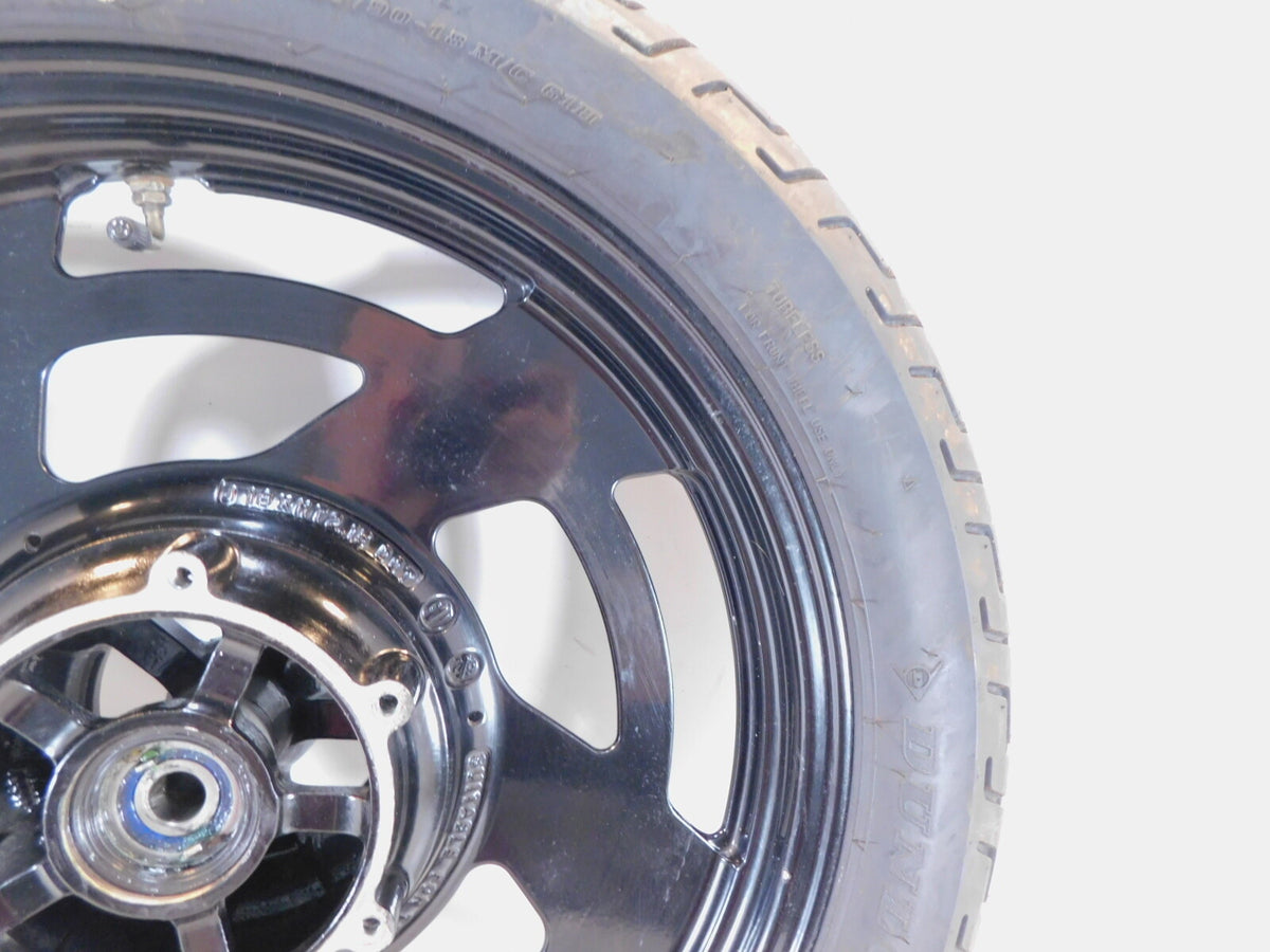 1988 1989 1990 Yamaha V-Max 1200 VMX12 OEM Black Cast Front Wheel Rim & Tire - C3 Cycle