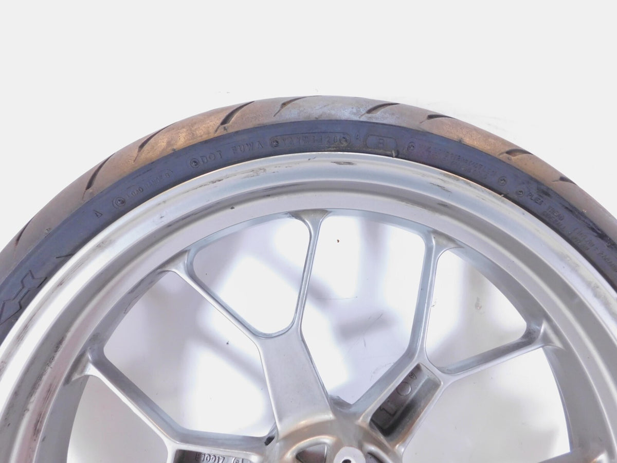 Aprilia Mana 850 GT & Shiver 750 SL750 Silver Front Wheel Rim Tire 854791 - Bent - C3 Cycle