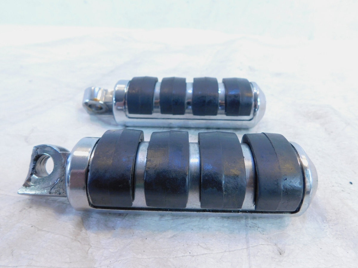 Harley Touring Dyna Sportster & Softail ISO Chrome & Rubber Footpeg Footrests - C3 Cycle