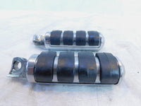 Harley Touring Dyna Sportster & Softail ISO Chrome & Rubber Footpeg Footrests - C3 Cycle