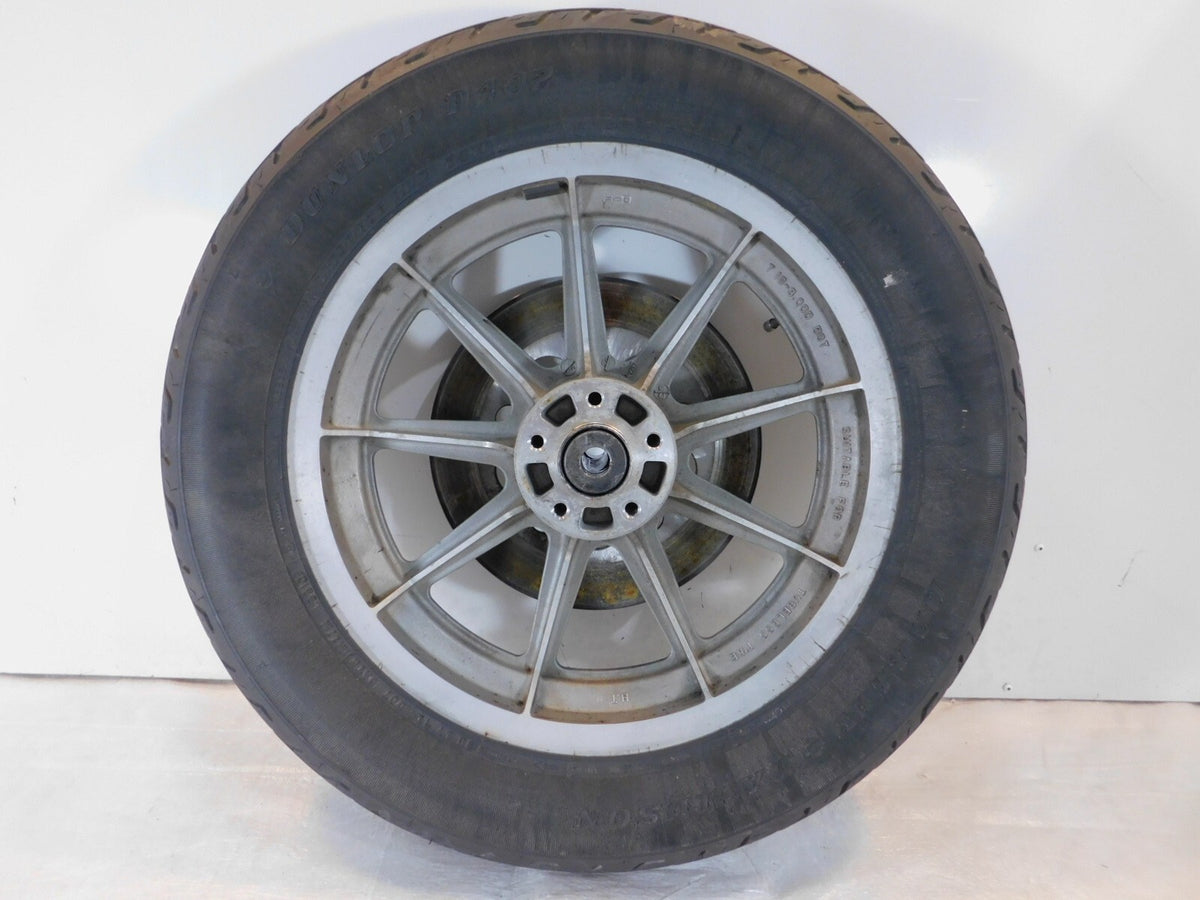 1983-1985 Harley Davidson XLH 1000 Ironhead Sportster Silver Rear Wheel Rim Tire - C3 Cycle