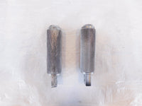 Harley Touring FXR Dyna Sportster & Softail Silver Knurled Footpegs Footrests - C3 Cycle