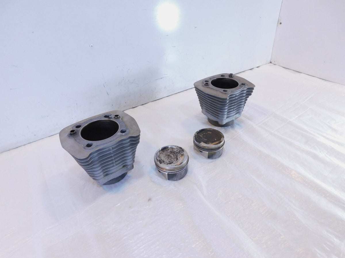 Pair Harley Davidson Sportster 1200 Silver Engine Cylinder Jugs w Wiseco Pistons - C3 Cycle