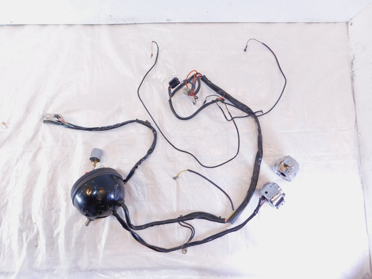 Harley Sportster 883 1100 & 1200 Wire Wiring Harness Headlight & Chrome Switches - C3 Cycle