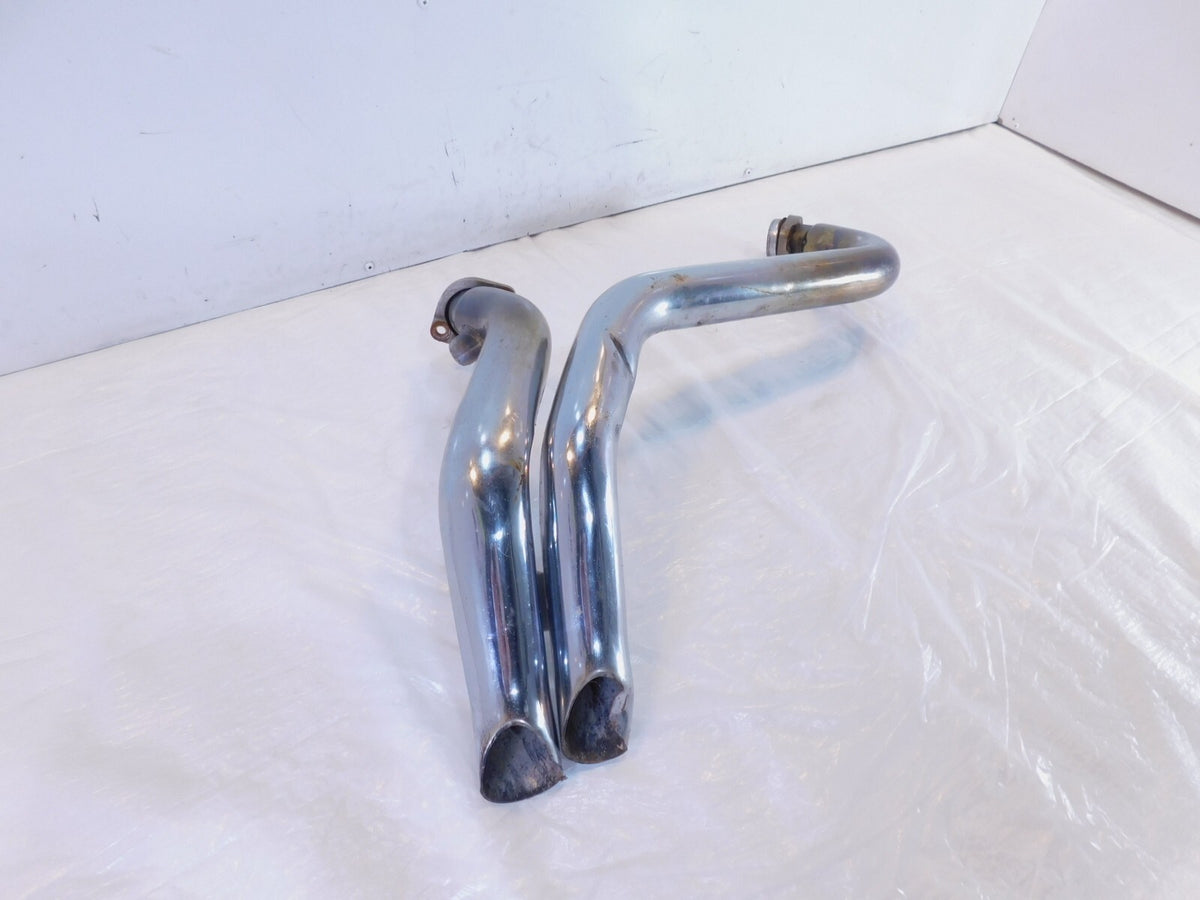 Harley Sportster XL 883 & 1200 Roadster Custom & Low Exhaust Header Dual Pipes - C3 Cycle