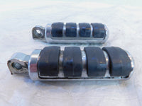 Harley Touring Dyna Sportster & Softail ISO Chrome & Rubber Footpeg Footrests - C3 Cycle