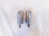Harley Touring FXR Dyna Sportster & Softail Chrome & Rubber Footpegs Footrests - C3 Cycle