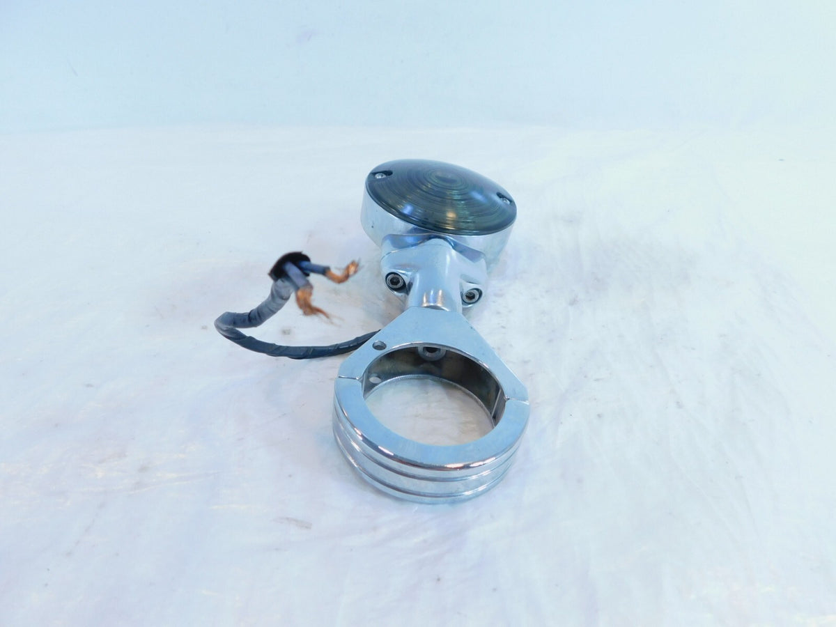 2002-2006 Harley V-Rod VRod VRSC VRSCA 49mm Fork Front Turn Signal & Mount Clamp - C3 Cycle