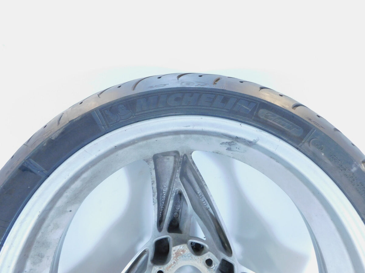 2001-2005 BMW Scarver F650 CS F650CS Silver Rear Wheel Rim & Tire - 36317681009 - C3 Cycle