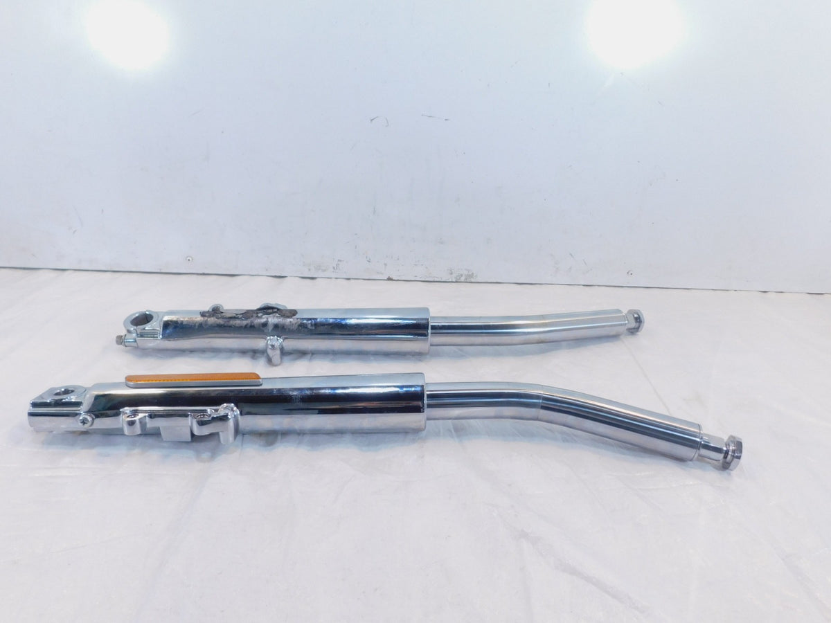 09-13 Harley Davidson Electra & Street Glide Chrome Front Fork Shocks - Bent - C3 Cycle