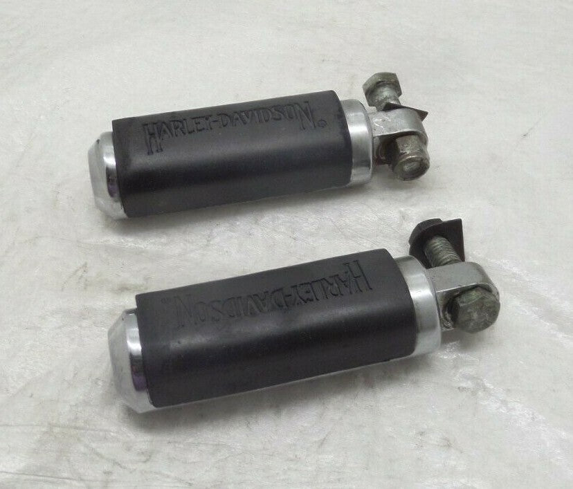 Harley Touring FXR Dyna Sportster & Softail Chrome & Rubber Footpegs Footrests - C3 Cycle