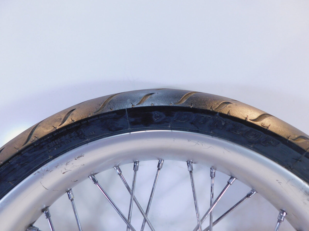 2009 Harley Davidson Dyna Street Bob FXDB Silver Laced Front Wheel Rim & Tire - C3 Cycle