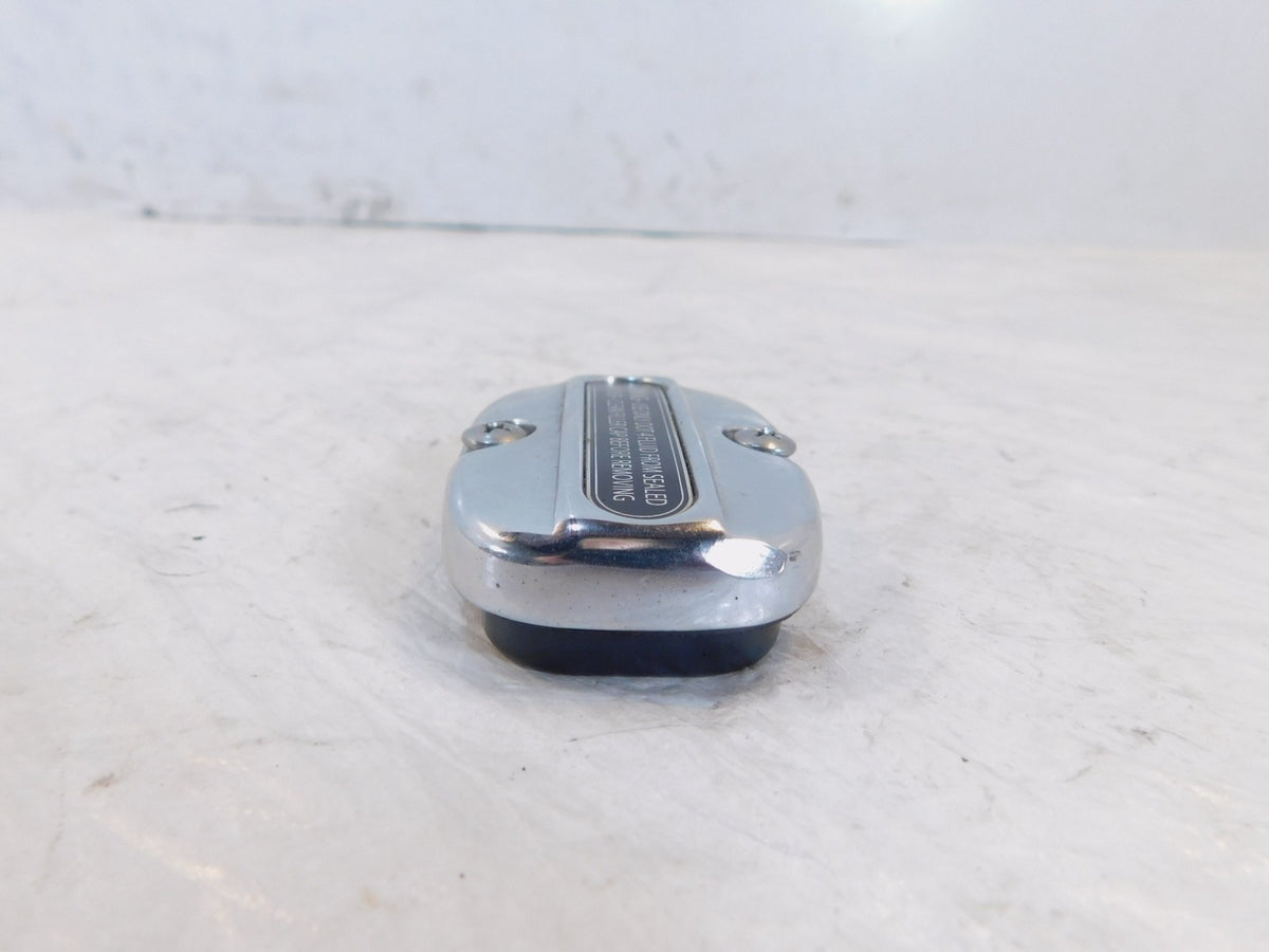 Harley Road King Street & Electra Glide Chrome Rear Master Cylinder Cap Lid - C3 Cycle