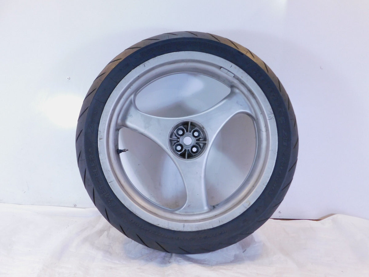 BMW K1 K1100LT R1100R R1100RT R1100RS & R850R Cast Silver Rear Wheel Rim & Tire - C3 Cycle