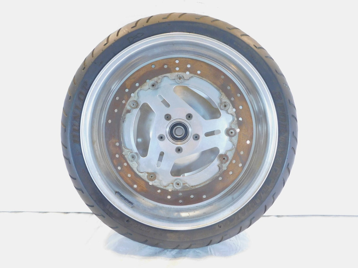 1995 & 1996 Buell M2 Thunderbolt Marchesini Silver Front Wheel Rim & Tire - C3 Cycle