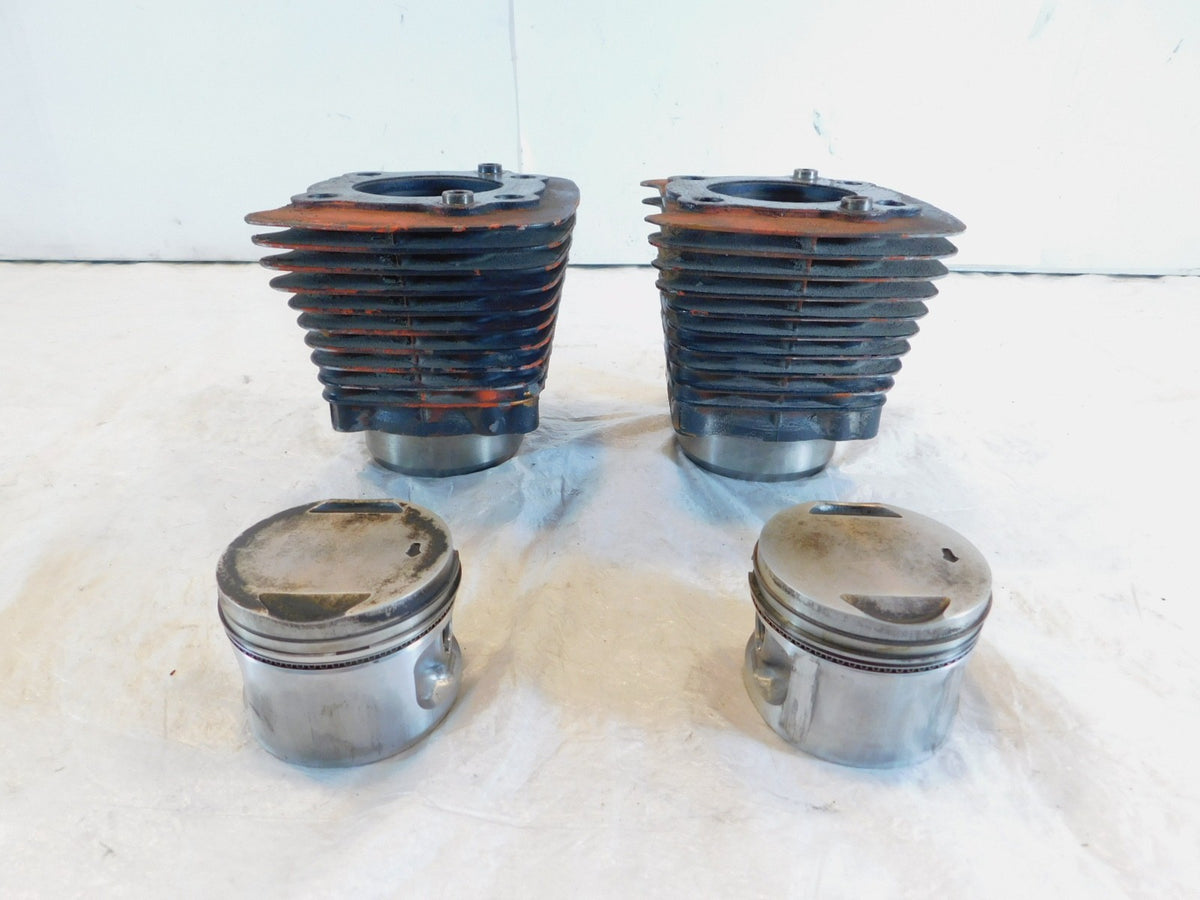 Pair Harley Davidson Sportster 883 Black Engine Cylinder Barrel Jugs w/ Pistons - C3 Cycle